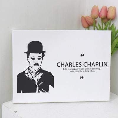 pl465-캔버스액자33.4x24.2_찰리채플린명언(가로)