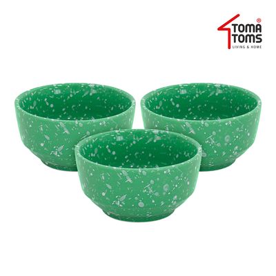 [토마톰스]뉴트로 도자기 분식그릇 원형공기 x 3인