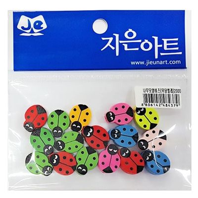 혜명몰 나무모양비즈(무당벌레) 목걸이만들기 나무비즈 장식비즈 DIY비즈 비즈재료(WFPBUPW)