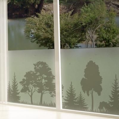 cg126_m-무점착유리시트_어둠이진숲속_글라스시트지