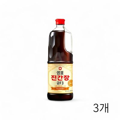 WL 샘표식품 금F3 진간장 1.7L X 3개 조리볶음용 업소용대용량 한식간장 만능간장 집간장(WFLQP9M)