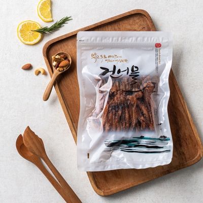 두툼하고 부드러운 맛있는 맥반석 숏다리 오징어 200g