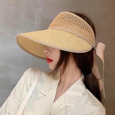 디아런 여름 햇빛차단 넓은 챙 왕골모자 바캉스 모자