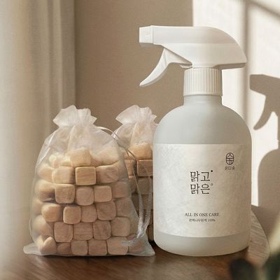온다숲 냄새제거 섬유 탈취제 500ml+편백큐브100g