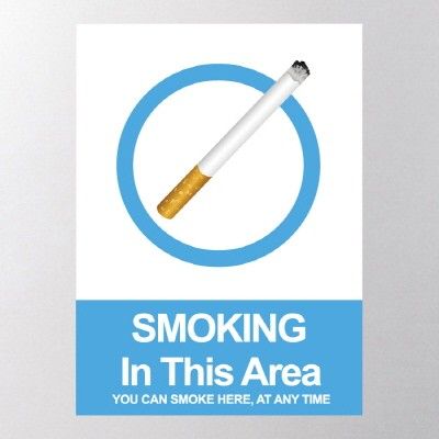 금연스티커-사인 SMOKING IN THIS AREA(칼라)