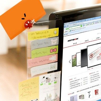 [ARTSiGN] 무당벌레 자석이 부착된-아트사인 20cm 모니터 자석 메모보드 HA583-1