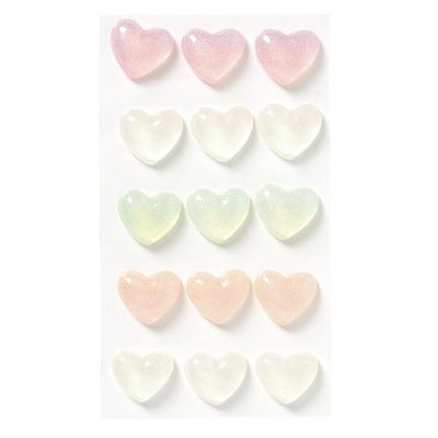 아트박스 핑크화이트 하트스티커