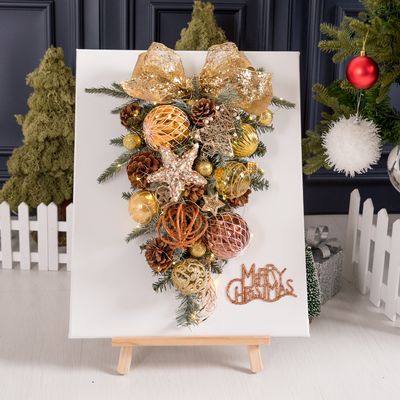 크리스마스 트리 벽장식 이젤세트 메안더 캔버스 55cm