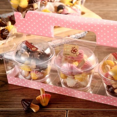 핑크하트 PET 손잡이 박스