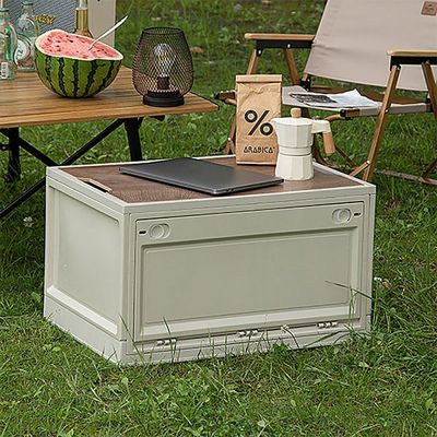 70L 오픈형 접이식 캠핑 폴딩박스 (화이트)