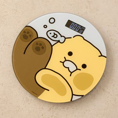 카카오프렌즈 원형 체중계 춘식이 LED 체중계 