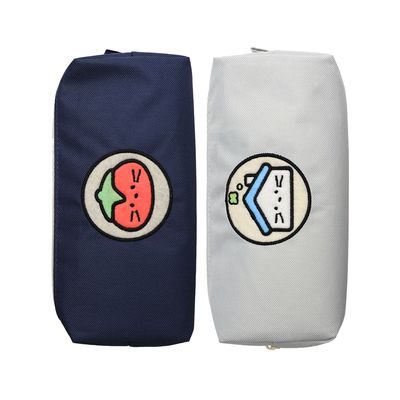 포인트 와펜 봉제필통 대용량필통 심플필통