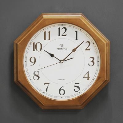 (kyos040)WD350 월넛팔각이중 벽시계 저소음 지름35cm