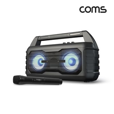 컴스 KY204 무선 마이크 앰프 스피커 노래방