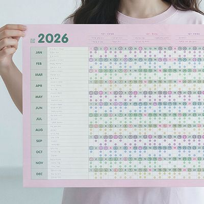 2026년 작심일년 습관달력 포스터 벽달력