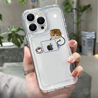 아이폰 15 고양이 강아지 미니 투명 실리콘 폰 케이스