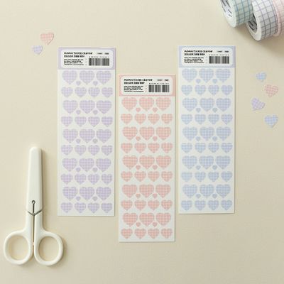 모모스티커 다이어리꾸미기 다꾸 크레용 하트 스티커