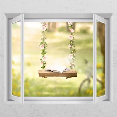 bh725-꽃과그네_창문그림액자