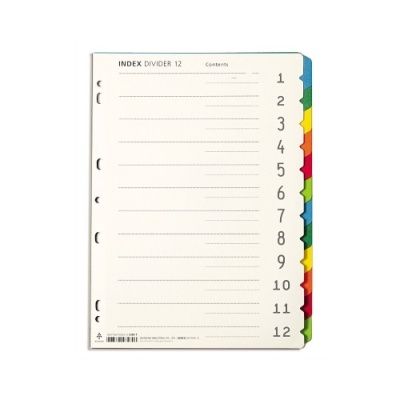 [문화산업] 인덱스12분류(수입지)A393-7 [팩1] 88339