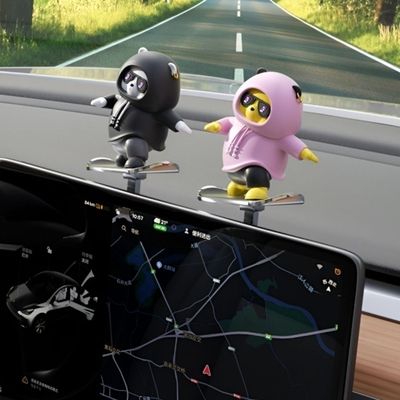 bns 자동차 네비 슬라이딩 베어 차량용 액세서리 장식 인형 움직이는 곰인형(WFLIPQG)