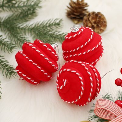 핫레드 패브릭 장식볼 3p(8cm) (볼록 큐티)