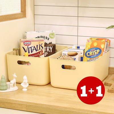 로코스 정리함 수납 바스켓 M 1+1 팬트리 정리함