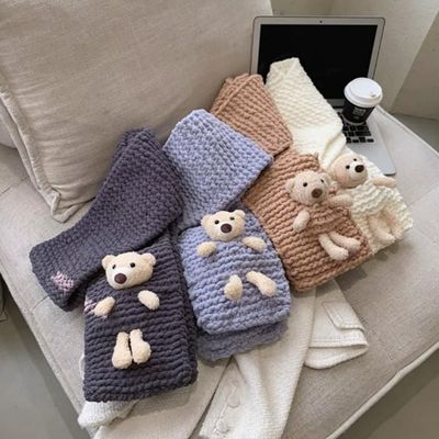 목도리 만들기 DIY 패키지 키트 손뜨개 곰돌이(WFLIY13)