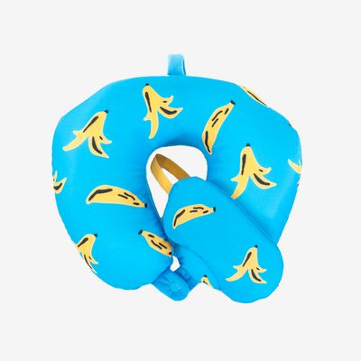 앤디 워홀 목베개 & 안대 세트 블루