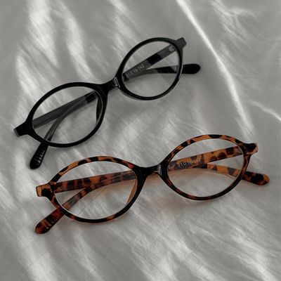 데일리 호피 라운드 뿔테 안경