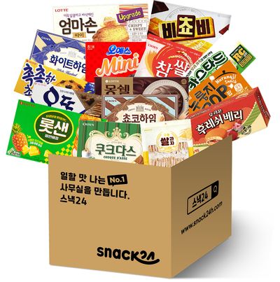스낵24 석부장 탕비실 사무실 간식 박스과자세트 16p