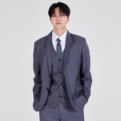 데일리 남자 세미 그레이 정장 셋업 세트 3종 경성