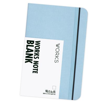 웍스 하드커버 무선노트-블랭크 맥시 11 라이트 블루