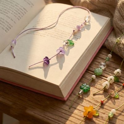 능소화 은방울꽃 클로버 라일락 비즈 끈갈피 DIY