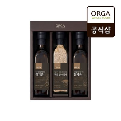 [올가] ORGA 국산 참기름 들기름 볶음참깨 선물세트
