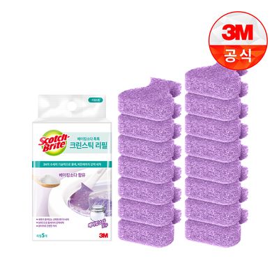 [3M]크린스틱 베이킹소다 변기청소 리필15입