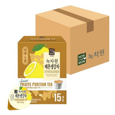 녹차원 레몬생강 포션 15입 생강차 1BOX 12입