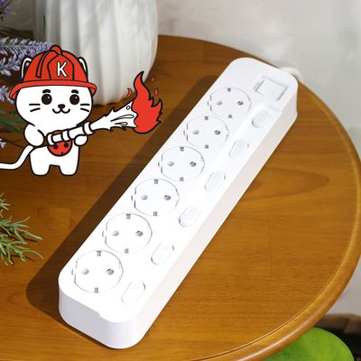 국산 자동소화 시소탭 먼지 차단 개별 멀티탭 6구