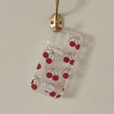 ribbon cherry 디자인 [맥세이프 젤하드 폰케이스]