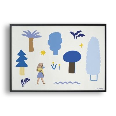 Blue forest / 일러스트 액자
