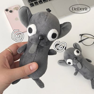 [데데리트]귀여운 강아지 헤롱헤롱 치와와 인형 키링