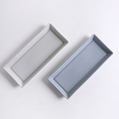 라일 국산 도자기 직사각 생선접시 2color