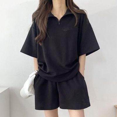 LK-SS20 / 2컬러 여성 반집업 아노락 셋업(WD597C8)