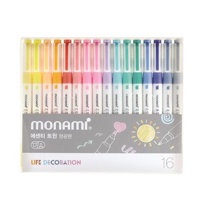 에센티트윈 형광펜 16색 세트