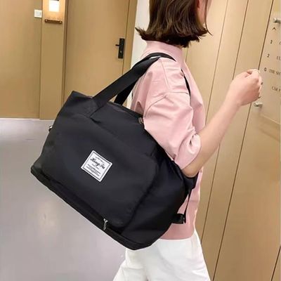 여행용 보스턴백 캐리어 보조가방 접이식 블랙 F402