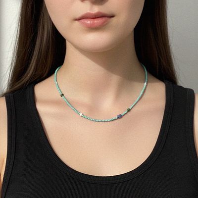 Aqua mint necklace