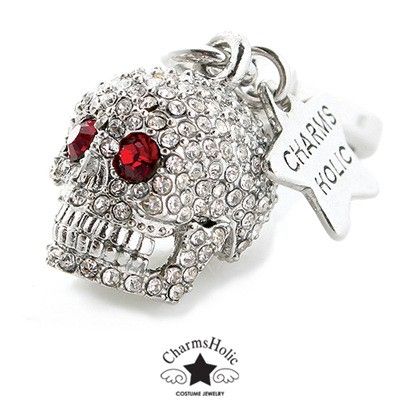 [참스홀릭]Crystal skull charm silver lv3 cks202