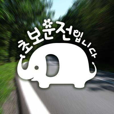 18D27 코끼리초보운전 화이트