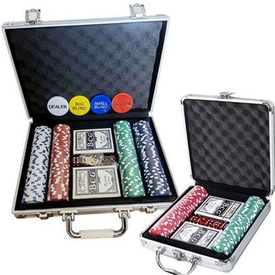 포커 게임 세트 보드 게임 칩 카지노 홀덤 용품 칩세트 알루미늄 보관함 레저 파티 취미 생활(WFLP3Y0)