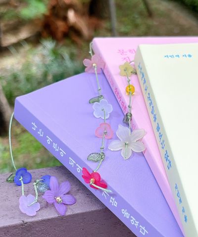 도라지꽃 끈갈피 비즈 책갈피 만들기 DIY 키트 재료