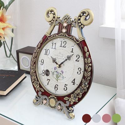 무소음 장미멜로디 대형 주물 탁상시계 HST-387